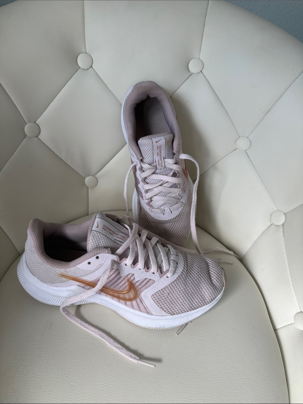 Nike Downshifter 11 Pink Blush Sneakers Mesh Lightweight for Road Running Sz 6.5 - Picture 2 of 14